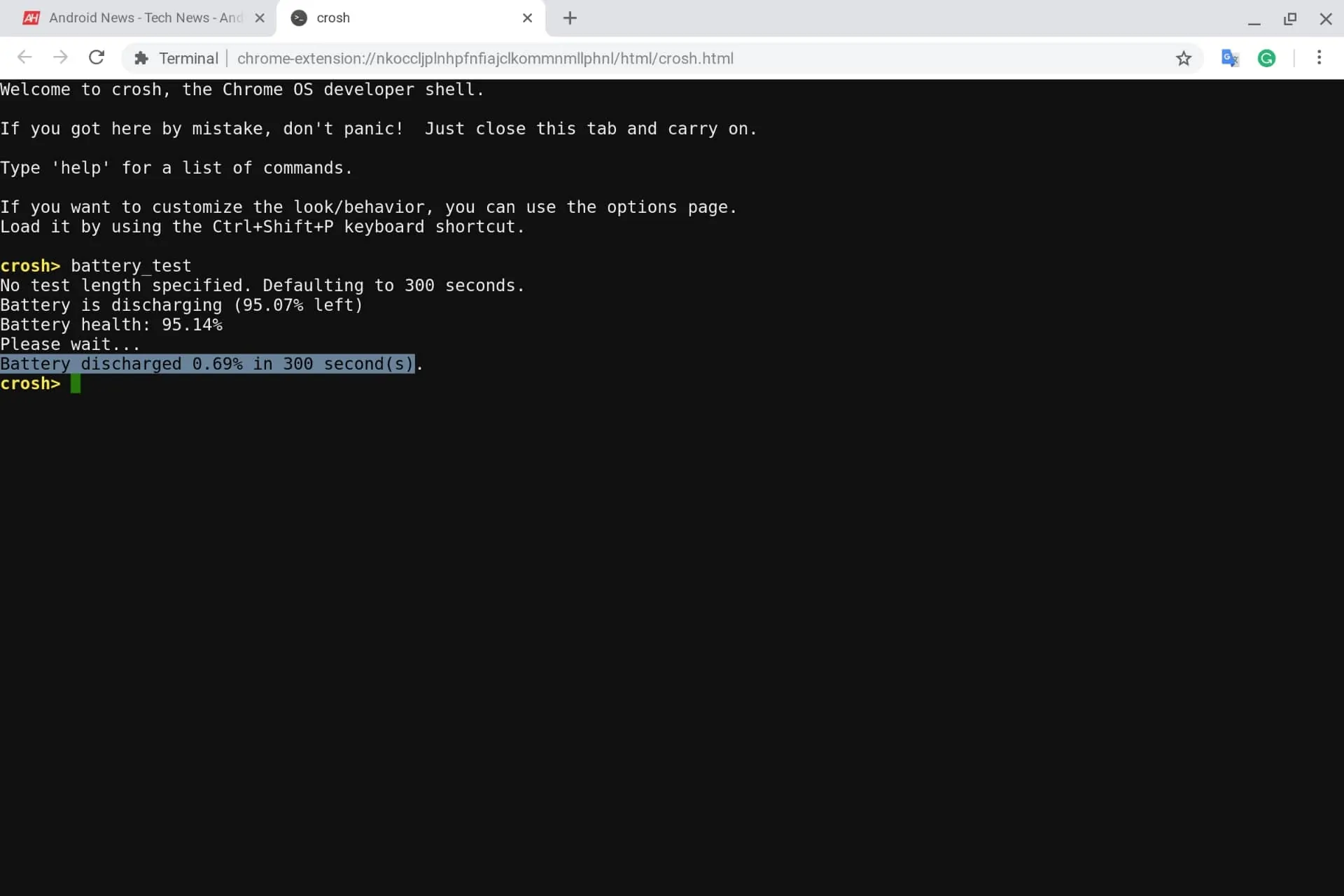 Chrome OS Battery Check Crosh 05
