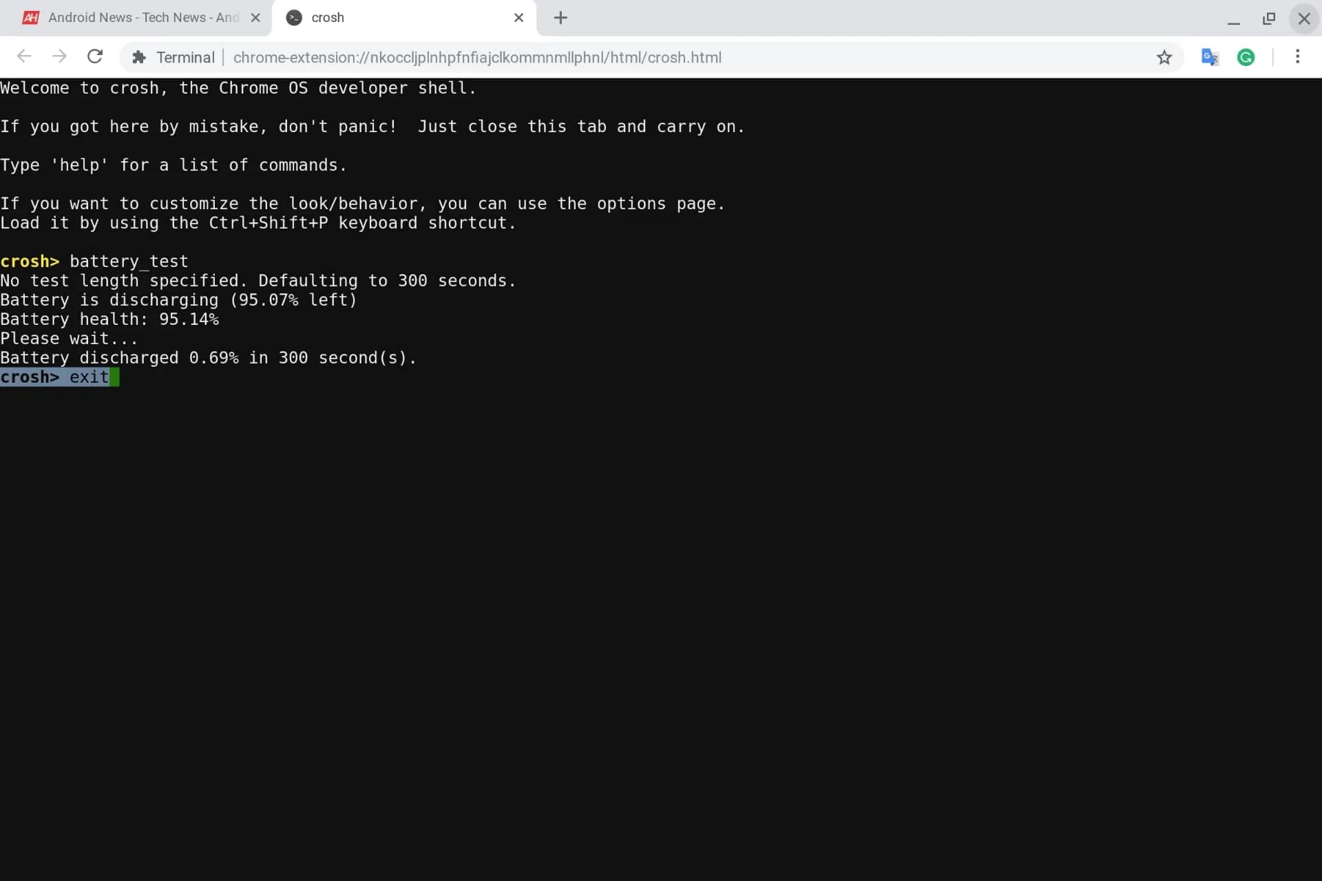 Chrome OS Battery Check Crosh 06