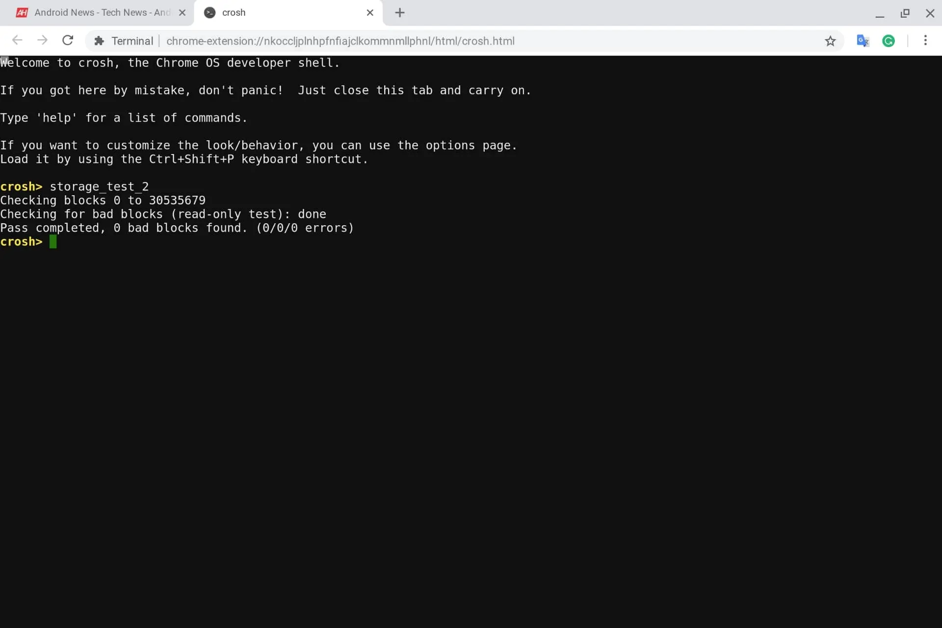 Chrome OS Storage Check Crosh 03