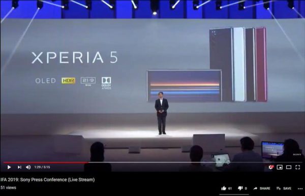 Sony Xperia 5 conference leak 1