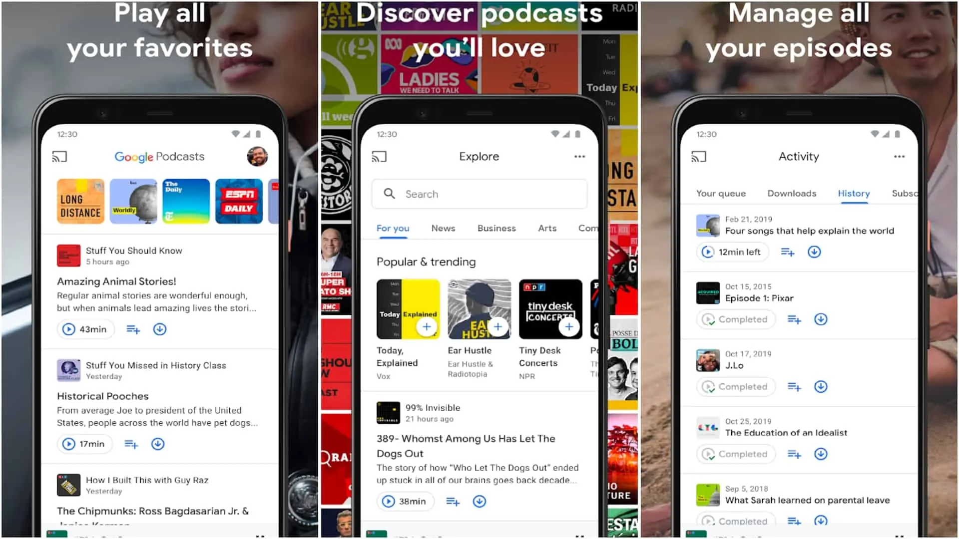 Google Podcasts app image April 2020