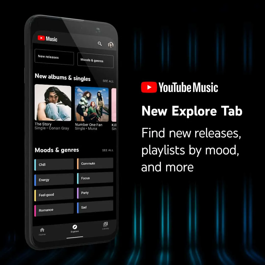 Youtube Music Explore Tab 1