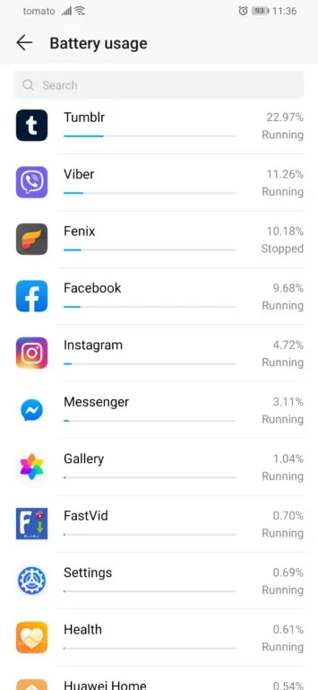 HONOR 9X Pro battery stats image 3