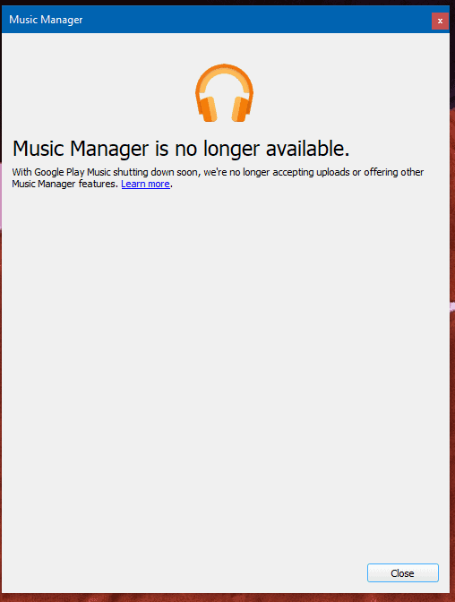 music manager google play music shut down