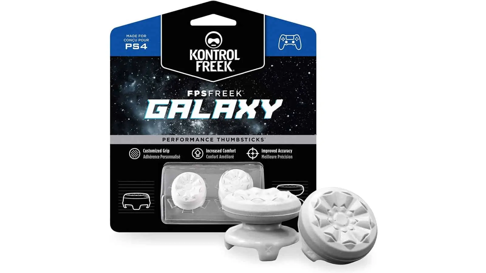 KontrolFreek Galaxy White Thumbstick Grips