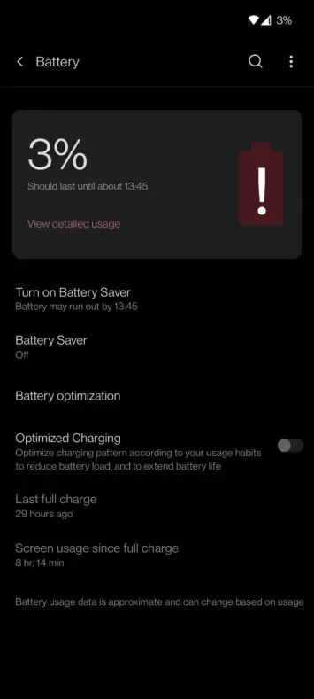 OnePlus 8T battery life 2