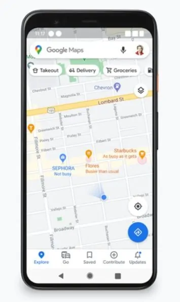 google maps busyness feature update