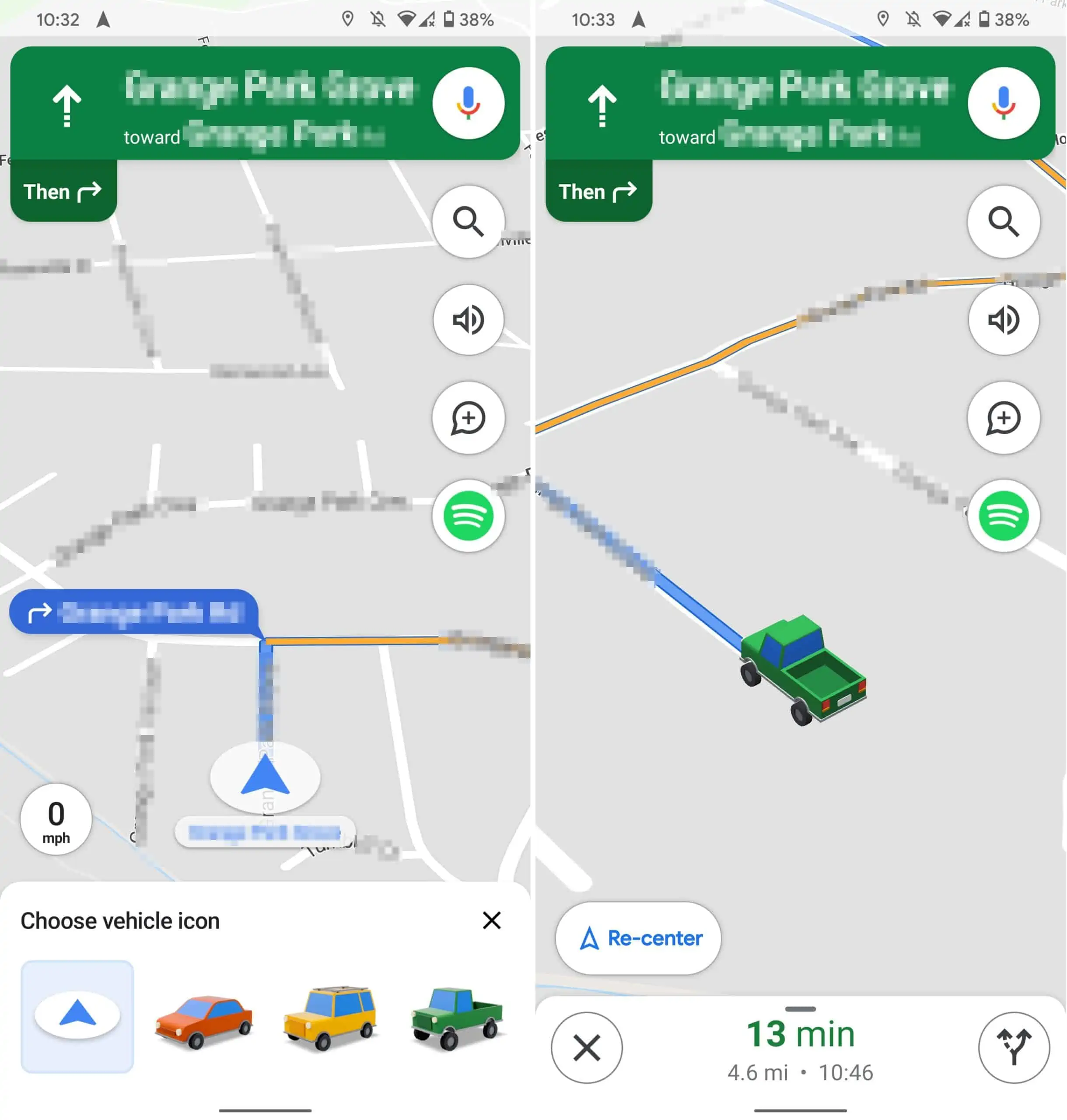 google maps vehicle icons android