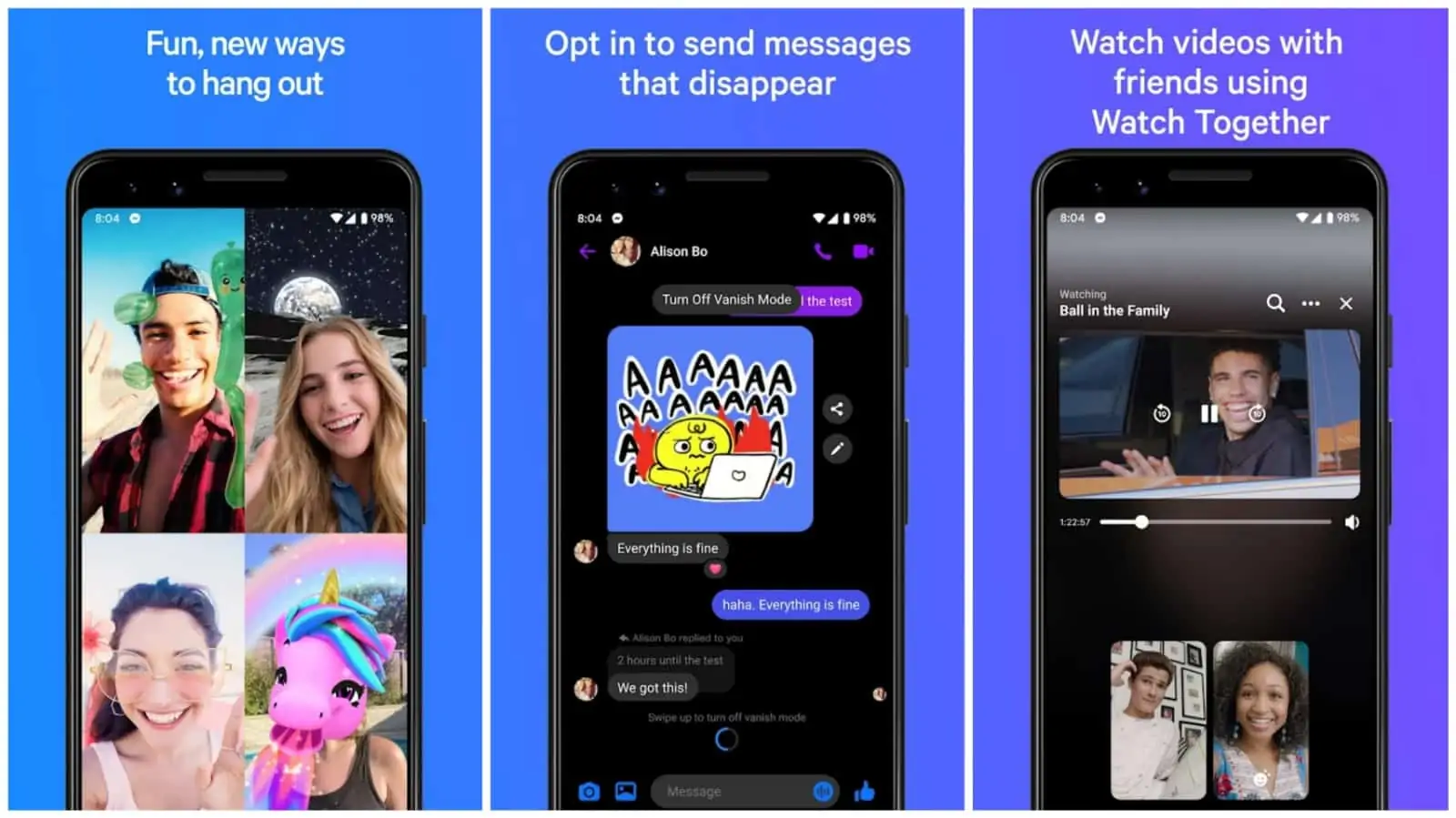 Facebook Messenger app grid image 2021