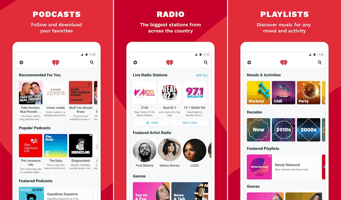 iHeartRadio best music streaming apps android