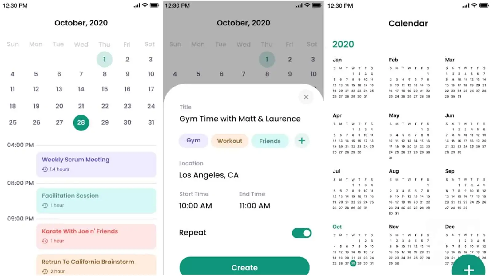 Calendar app grid image