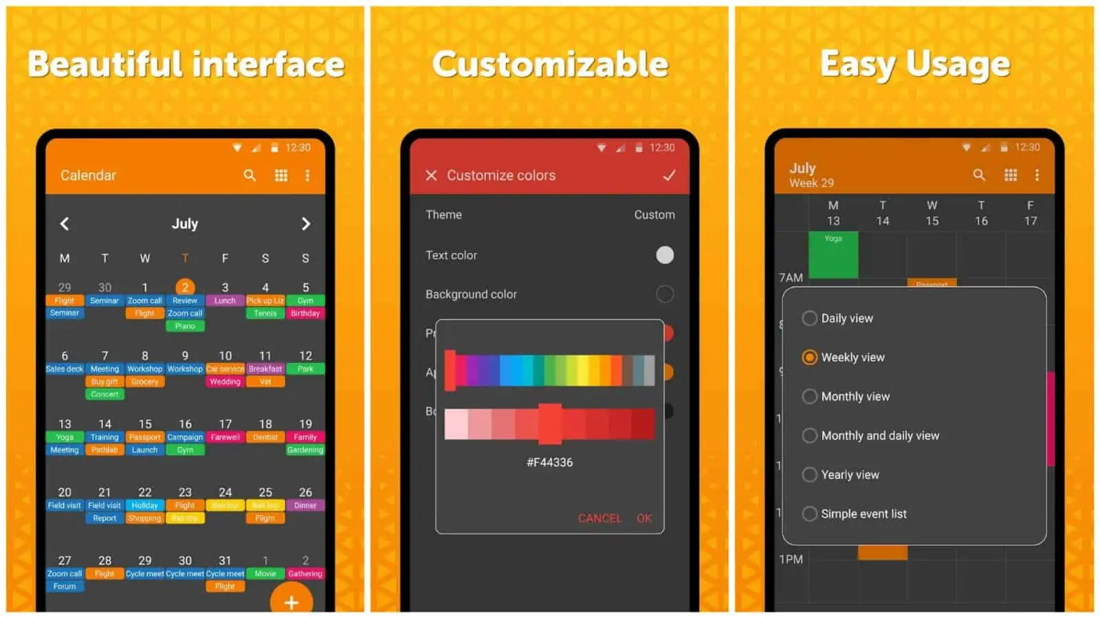 Simple Calendar app grid image 2022