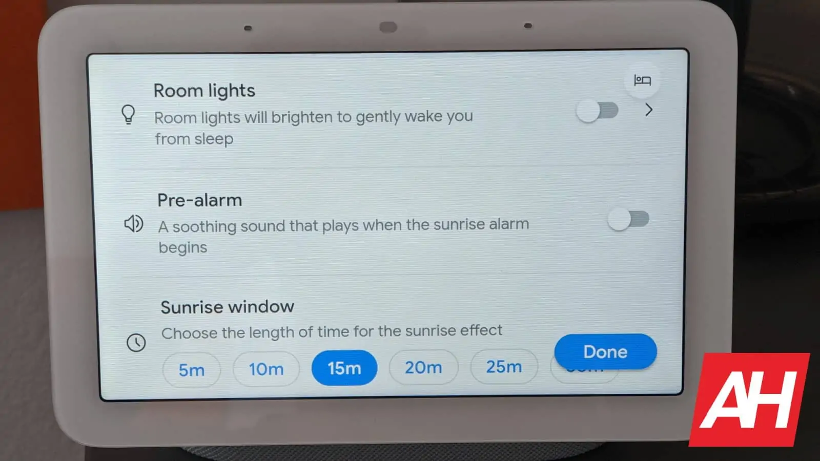 Nest Hub 2nd Gen Sunrise Alarm 6