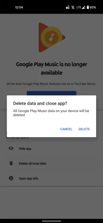 hide Google Play Music 3