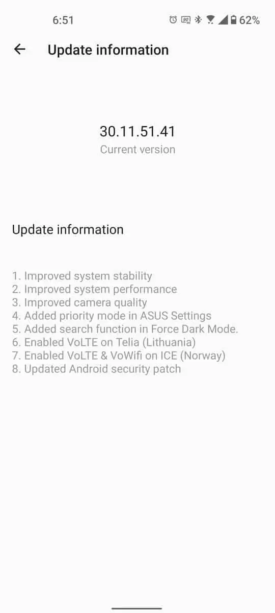 First ASUS ZenFone 8 update