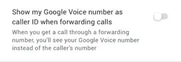 google voice number as caller ID