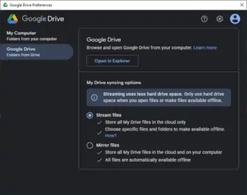 new Google Drive desktop 4