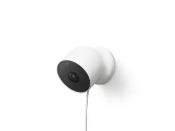 Nest Cam battery with weatherproof cable separate accessory white background