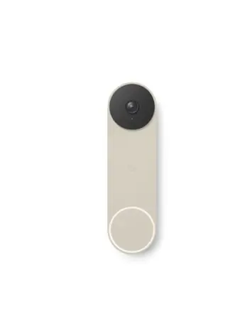 Nest Doorbell battery Linen front ortho