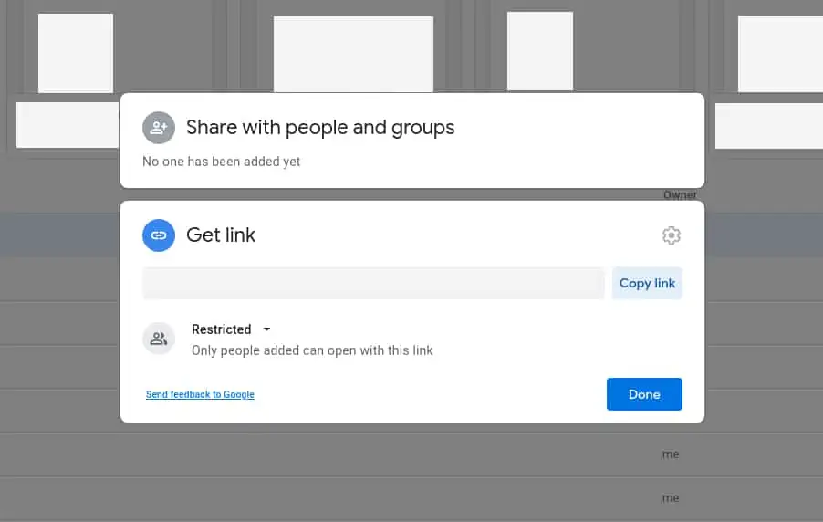 How to share a Google Drive folder from a browser 4