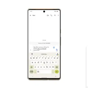 Pixel 6 title presser Google Assistant Voice Typing 04