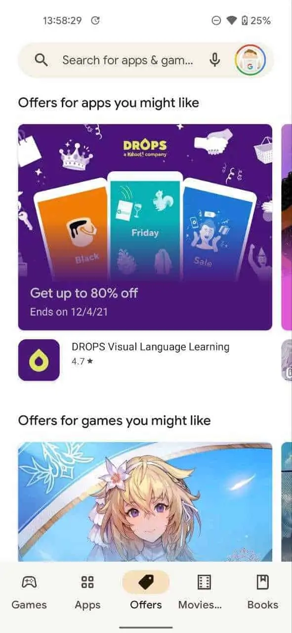 Google Play Store Offers 1