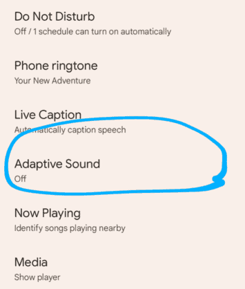 Adaptive sound on pixel 6