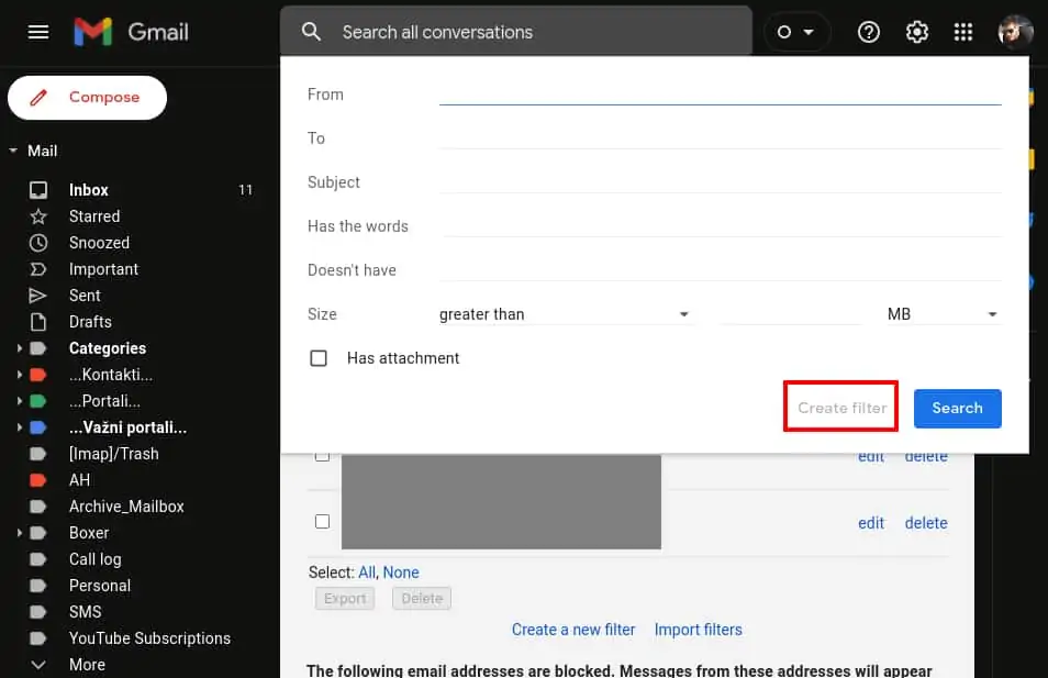 How to filter emails Gmail 6