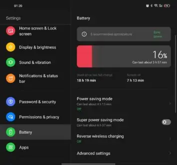 OPPO Find N battery life 3