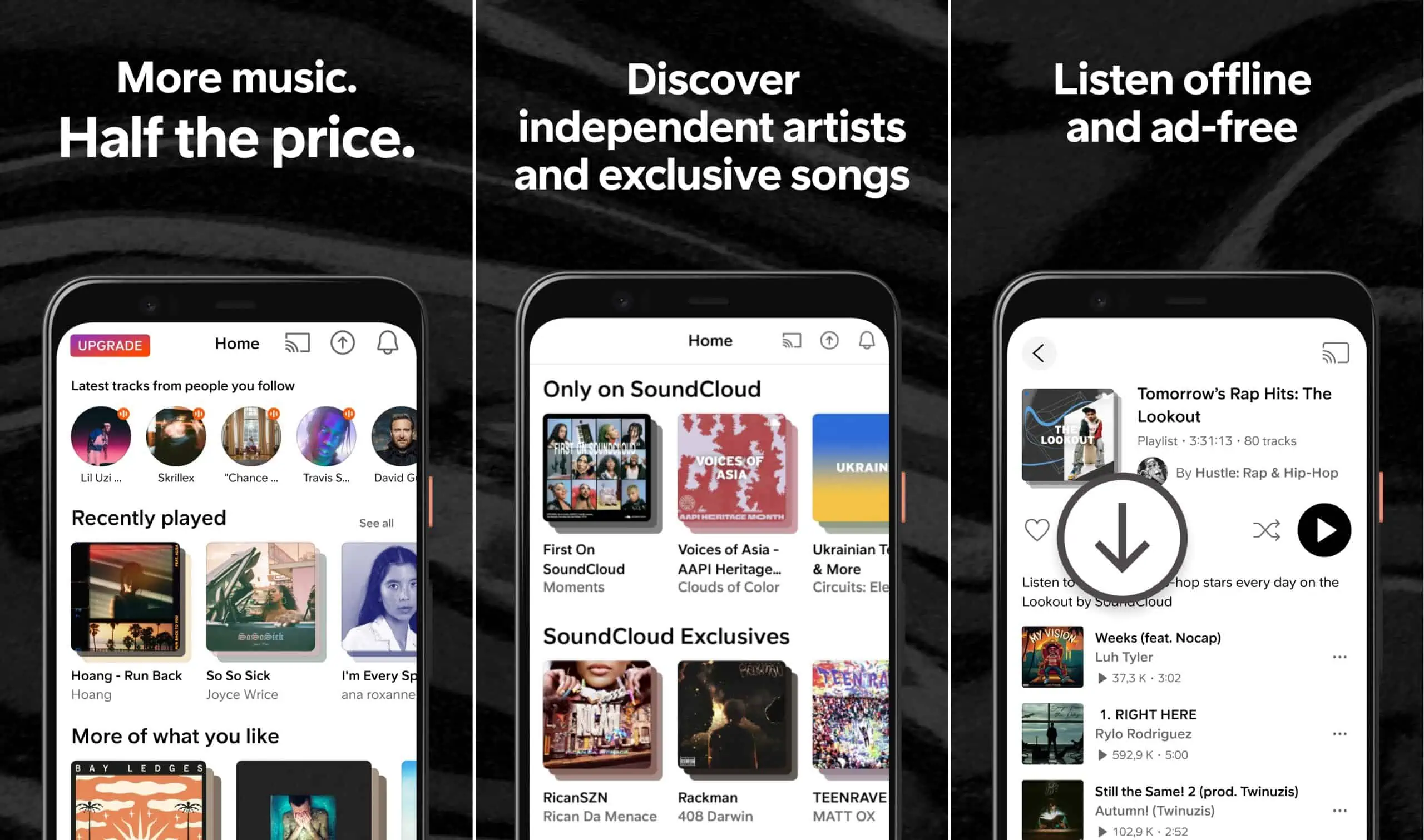 SoundCloud music streaming app