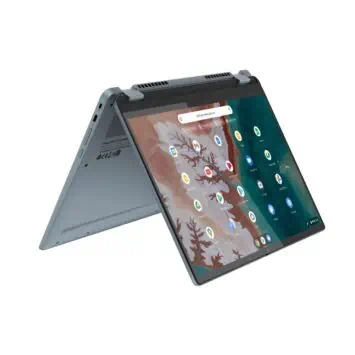 01 95 07 Ideapad Flex 5i Chromebook 14 Stone Blue Tent Facing Left