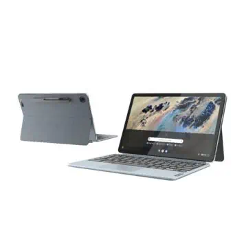02 3 Lenovo IdeaPad Duet 3 Chromebook 11 QC Misty Blue Front Back