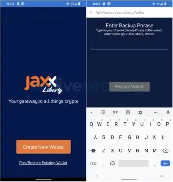 Fake Jaxx Liberty Wallet App 1