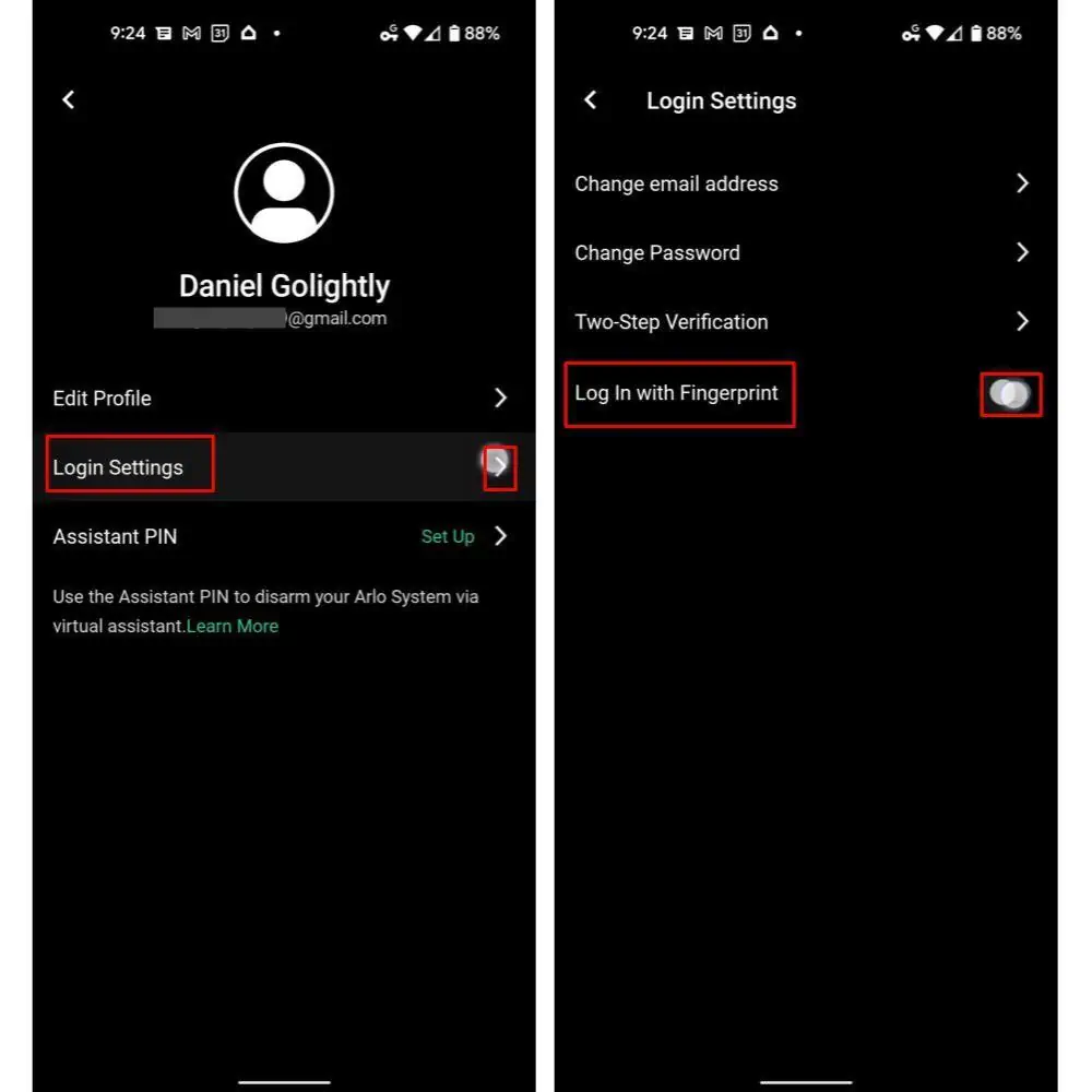 01 2 how to fingerprint sign in security Arlo cameras app DG AH 2022 re edit