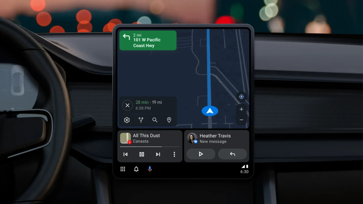 Featured image for Google Maps gets an updated color palette on Android Auto