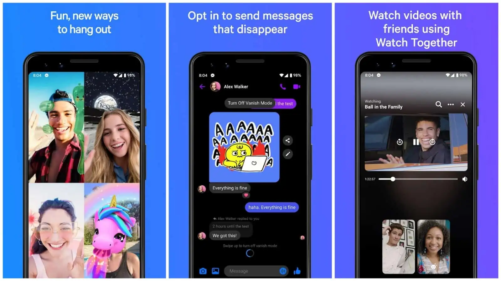 Facebook Messenger app grid image 2022