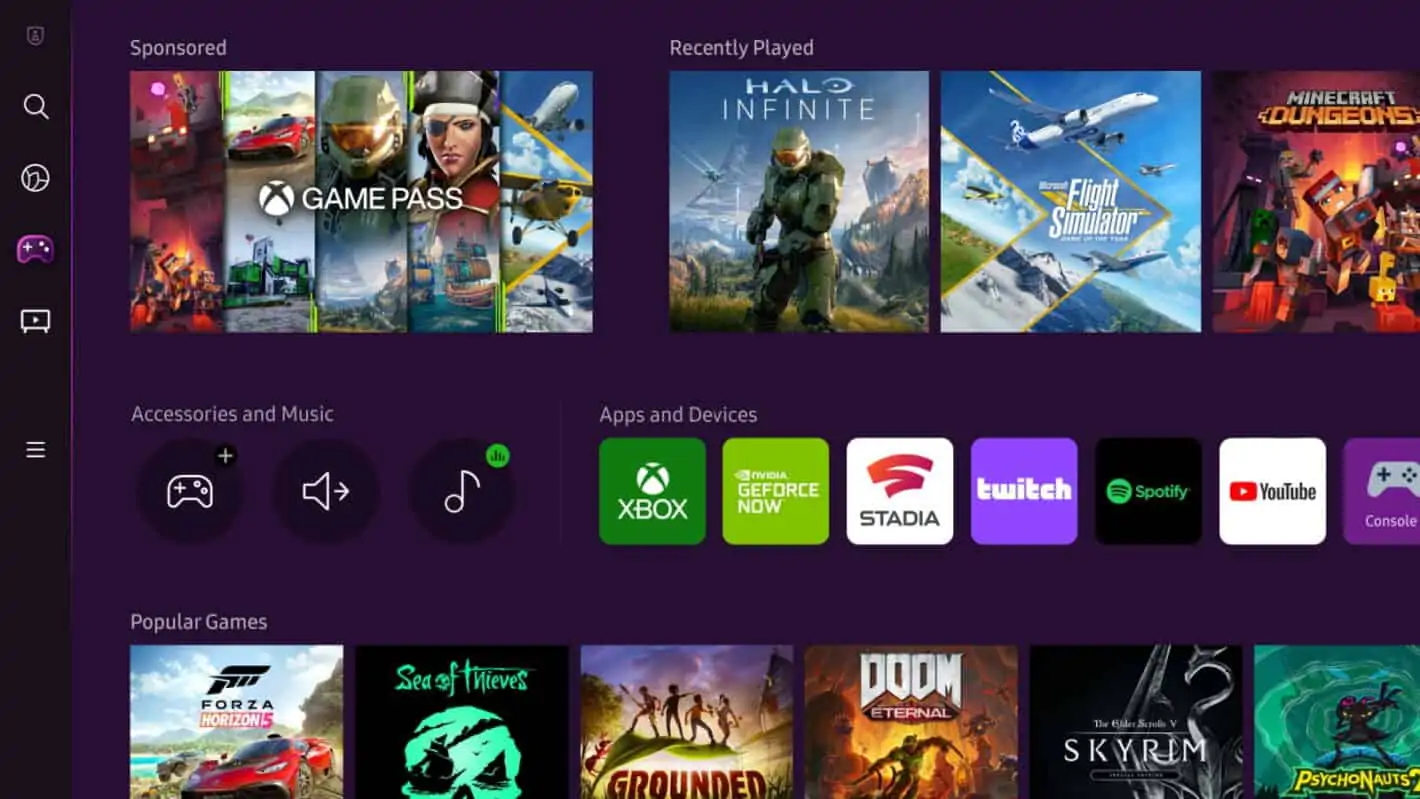 Featured image for Samsung Gaming Hub Is Live With Twitch, GeForce NOW, Stadia & More