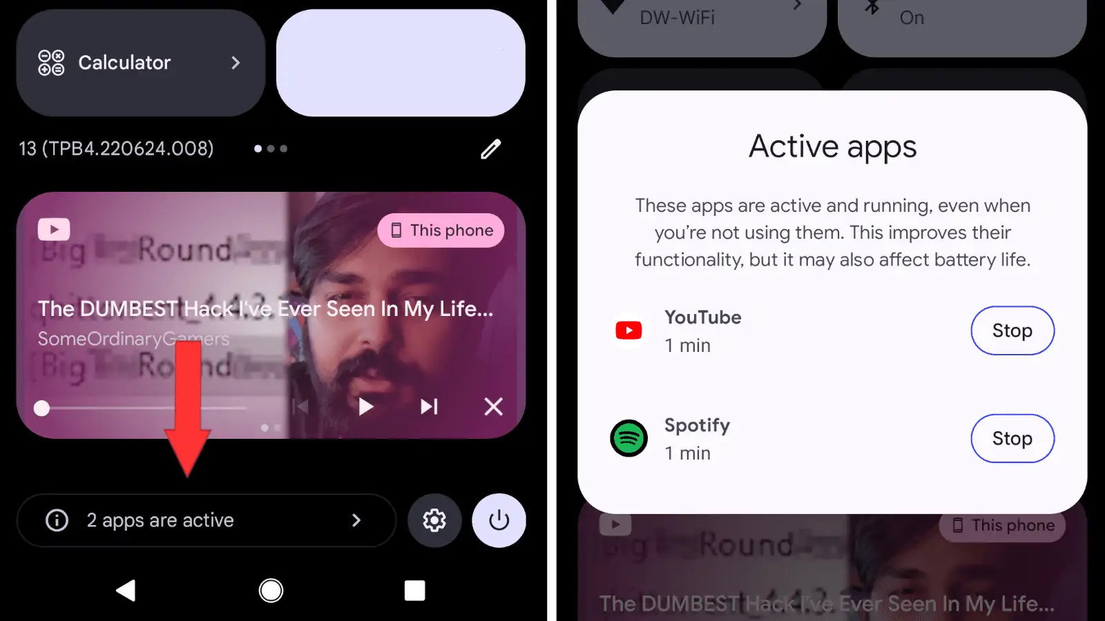 android 13 active apps