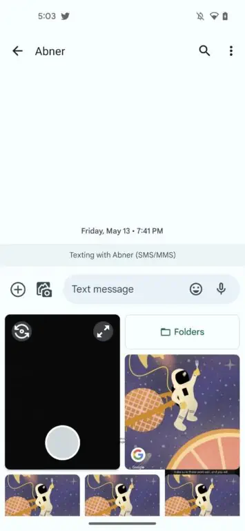 Google Messages gallery view 1