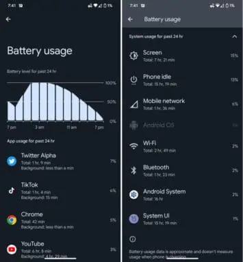 pixel 7 pro battery life 1