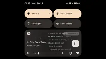 spotify android 13 media player