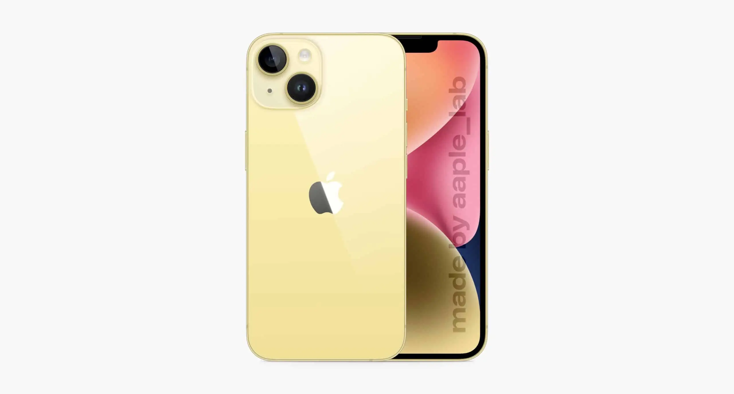 Yellow iPhone 14 concept image 1