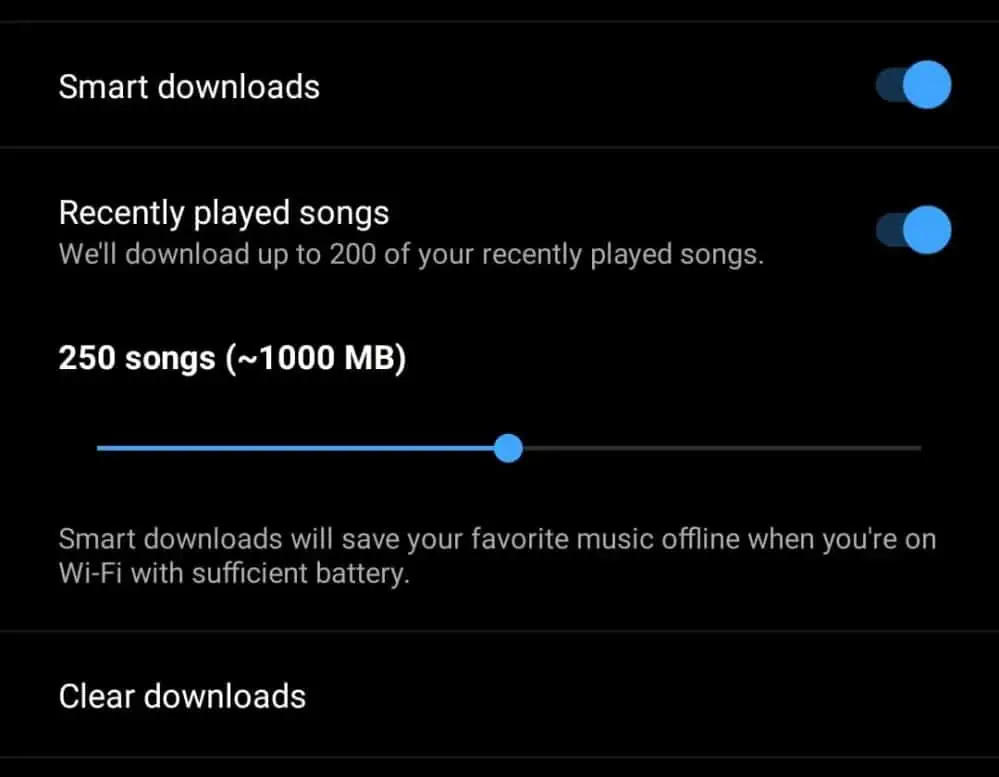 YouTube Music recently played songs auto download