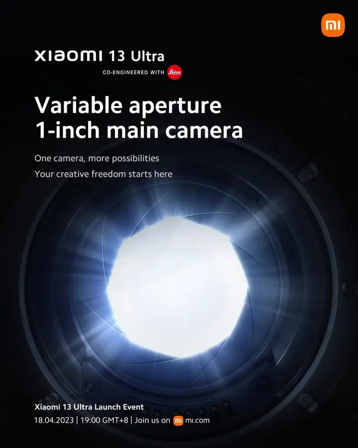 Xiaomi 13 Ultra variable aperture confirmed