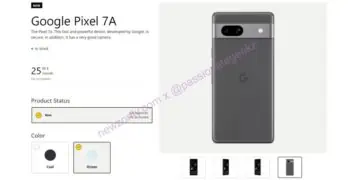 Pixel 7a specs listing leak 1