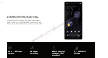 Pixel 7a specs listing leak 4