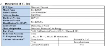 Samsung new Galaxy Buds FCC SM R400N 2