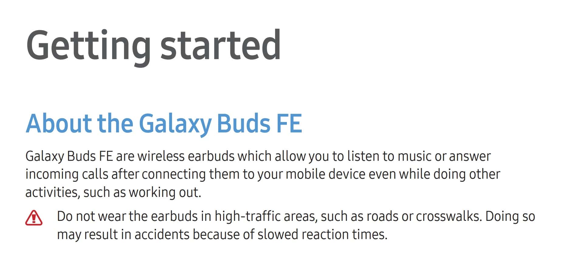 Samsung Galaxy Buds FE official user manual 1