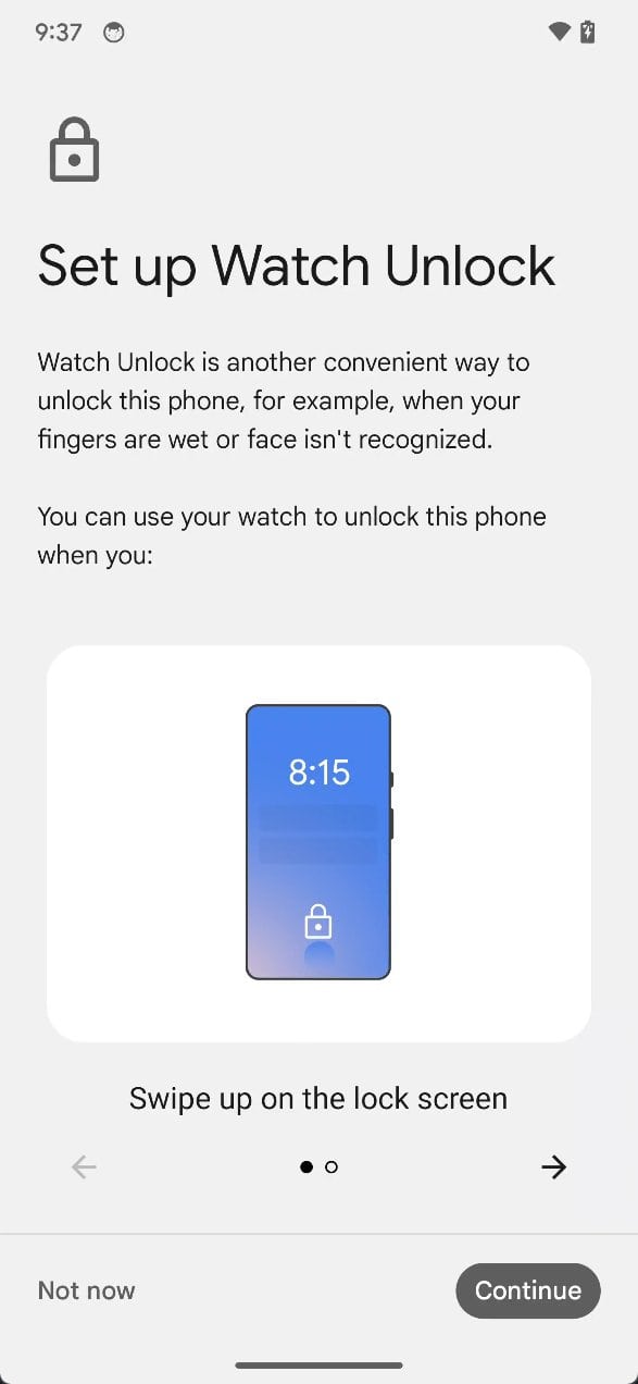 Wear OS 4 Watch Unlock feature