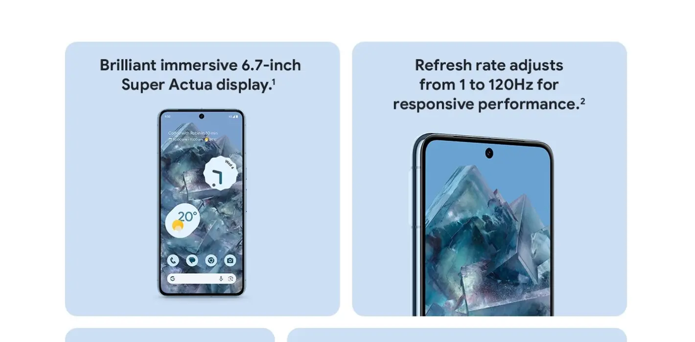 google pixel 8 actua display